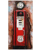 Empire Art Direct Gas Pump Mixed Media Iron Hand Painted Dimensional Wall Art, 48" x 24" x 2.8"