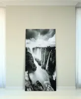Empire Art Direct The Falls Frameless Free Floating Tempered Art Glass Wall Art by Ead Art Coop, 72" x 36" x 0.2"
