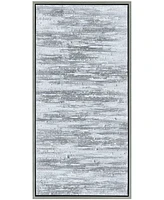 Empire Art Direct Silver Frequency Textured Metallic Hand Painted Wall Art by Martin Edwards, 24" x 48" x 1.5"