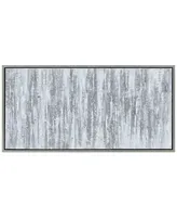 Empire Art Direct Silver Frequency Textured Metallic Hand Painted Wall Art by Martin Edwards, 24" x 48" x 1.5"