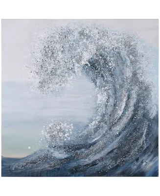 Empire Art Direct Crystal Wave Textured Metallic Hand Painted Wall Art by Martin Edwards, 36" x 36" x 1.5"