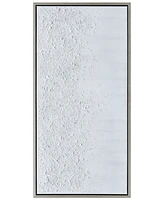 Empire Art Direct White Snow B Textured Metallic Hand Painted Wall Art by Martin Edwards, 24" x 48" x 1.5"
