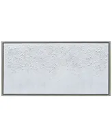 Empire Art Direct White Snow B Textured Metallic Hand Painted Wall Art by Martin Edwards, 24" x 48" x 1.5"