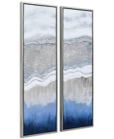 Empire Art Direct Sand Art Textured Metallic Hand Painted Wall Art Set by Martin Edwards, 60" x 20" x 1.5"
