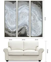 Empire Art Direct Iced Textured Metallic Hand Painted Wall Art Set by Martin Edwards, 60" x 20" x 1.5"