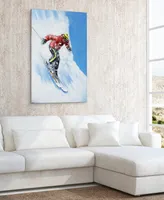 Empire Art Direct Skiing Mixed Media Iron Hand Painted Dimensional Wall Art, 48" x 32" x 2.6"