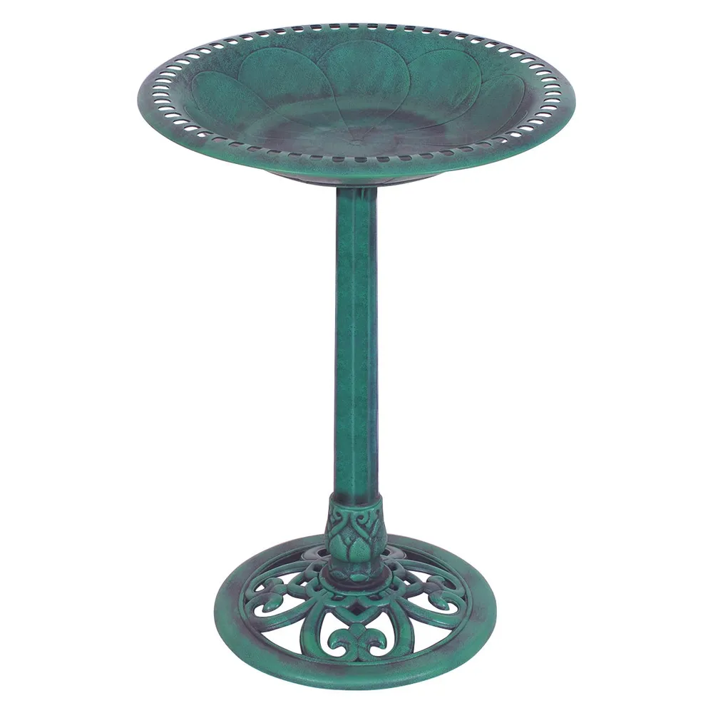 Bird Bath Feeder Freestanding Outdoor Garden Yard Patio Decor