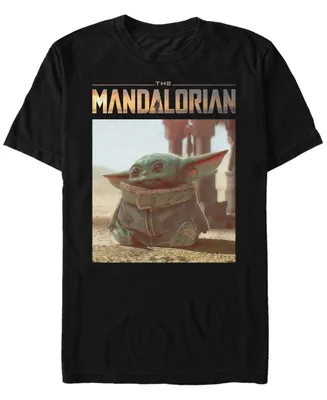 Fifth Sun Star Wars The Mandalorian The Child Portrait Logo Short Sleeve Men's T-shirt
