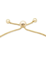 Wrapped Diamond Cluster Bolo Bracelet (1/6 ct. t.w.) in 14k Gold-Plated Sterling Silver, Created for Macy's