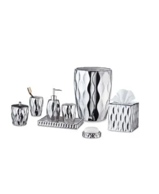 Roselli Trading Company Silver Wave Bath Accessory Collection