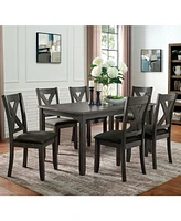 Furniture of America Larkridge Edge Rectangular Dining Table