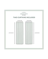 Exclusive Home Curtains Catarina Layered Solid Blackout and Sheer Grommet Top Curtain Panel Pair