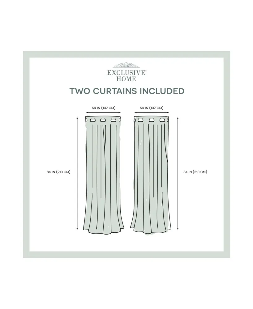 Exclusive Home Curtains Indoor - Outdoor Solid Cabana Grommet Top Curtain Panel Pair