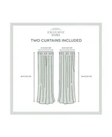 Exclusive Home Curtains Chateau Striped Grommet Top Curtain Panel Pair, 54" x 84"