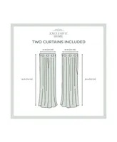 Exclusive Home Curtains Chateau Striped Grommet Top Curtain Panel Pair