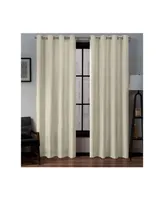 Exclusive Home Curtains Loha Linen Grommet Top Curtain Panel Pair, 54" x 96"