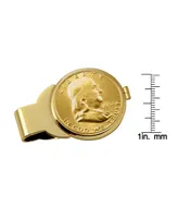 Men's American Coin Treasures Gold-Layered Silver Franklin Half Dollar Coin Money Clip