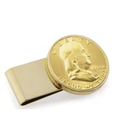 Men's American Coin Treasures Gold-Layered Silver Franklin Half Dollar Stainless Steel Coin Money Clip