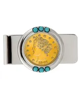 Men's American Coin Treasures Gold-Layered Liberty Nickel Turquoise Coin Money Clip