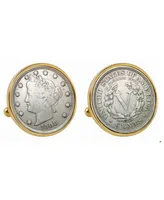 American Coin Treasures Liberty Nickel Bezel Coin Cuff Links