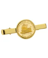 American Coin Treasures Gold-Layered Westward Journey Keelboat Nickel Coin Tie Clip