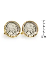 American Coin Treasures 1913 First-Year-Of-Issue Buffalo Nickel Rope Bezel Coin Cuff Links