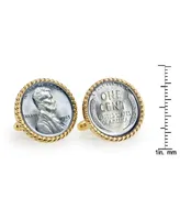 American Coin Treasures 1943 Lincoln Steel Penny Rope Bezel Coin Cuff Links