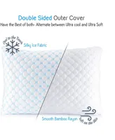 Nestl Heat and Moisture Reducing Ice Silk and Gel Infused Memory Foam Toddler Pillow - 2 pack