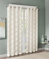 Eden Fretwork Burnout Sheer Curtain Panel, 50"W x 95"L