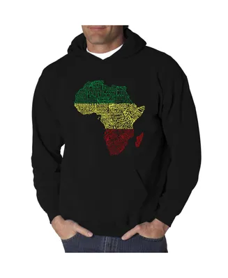 La Pop Art Men's Countries Africa Word Hooded Sweatshirt
