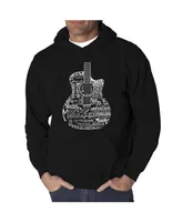 La Pop Art Men's Languages Guitar Word Hooded Sweatshirt