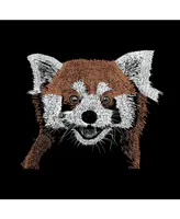 La Pop Art Men's Red Panda Word Hooded Sweatshirt