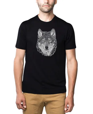 La Pop Art Men's Premium Word T-shirt - Wolf