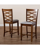 Furniture Lanier Modern and Contemporary Upholstered 2 Piece Counter Height Pub Chair Set