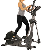 Sunny Health & Fitness Magnetic Elliptical Trainer Machine w/ Device Holder, Programmable Monitor and Heart Rate Monitoring, 330 Lb Max Weight - Sf