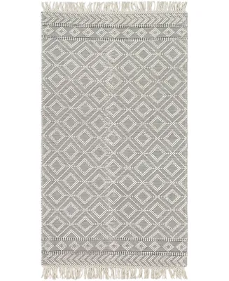 Closeout! Surya Farmhouse Tassels Fts-2303 Gray 5' x 7'6" Area Rug