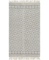 Closeout! Surya Farmhouse Tassels Fts-2303 Gray 5' x 7'6" Area Rug