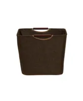 Household Essentials Tapered Storage Bin with Wood Handles