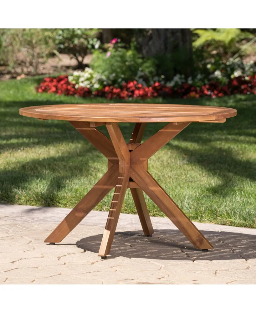 Noble House Stamford Outdoor Round Dining Table