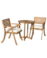 Noble House Esme 3 Piece Outdoor Bistro Set