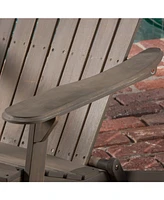 Noble House Hanlee Gray Folding Adirondack Chair