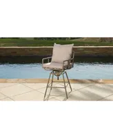 Noble House Hatteras Outdoor Adjustable Height Swivel Barstool