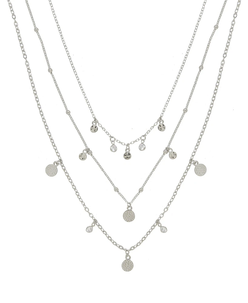 Ettika Crystal Detailed Triple Layer Necklace