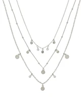 Ettika Crystal Detailed Triple Layer Necklace
