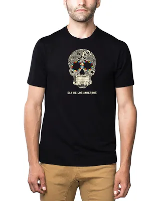 La Pop Art Men's Premium Word T-Shirt - Dia De Los Muertos