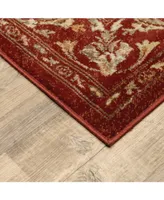 Jhb Design Romeo ROM02 Red 1'10" x 7'6" Runner Rug