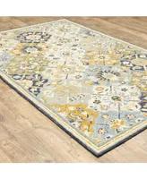 Jhb Design Garden GAR06 Blue 3'6" x 5'6" Area Rug