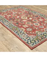 Jhb Design Garden GAR04 Red 5' x 8' Area Rug