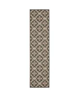 Oriental Weavers Latitude 1904K Gray 1'10" x 7'6" Runner Rug