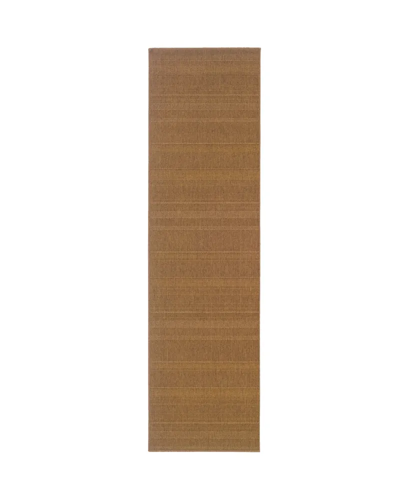 Jhb Design Veranda VER05 Tan 2'3" x 7'6" Runner Rug